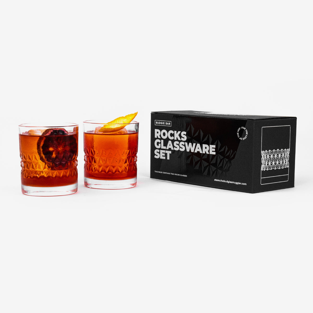 Rocks Glassware Set – 2-Pack • The Budgie Store