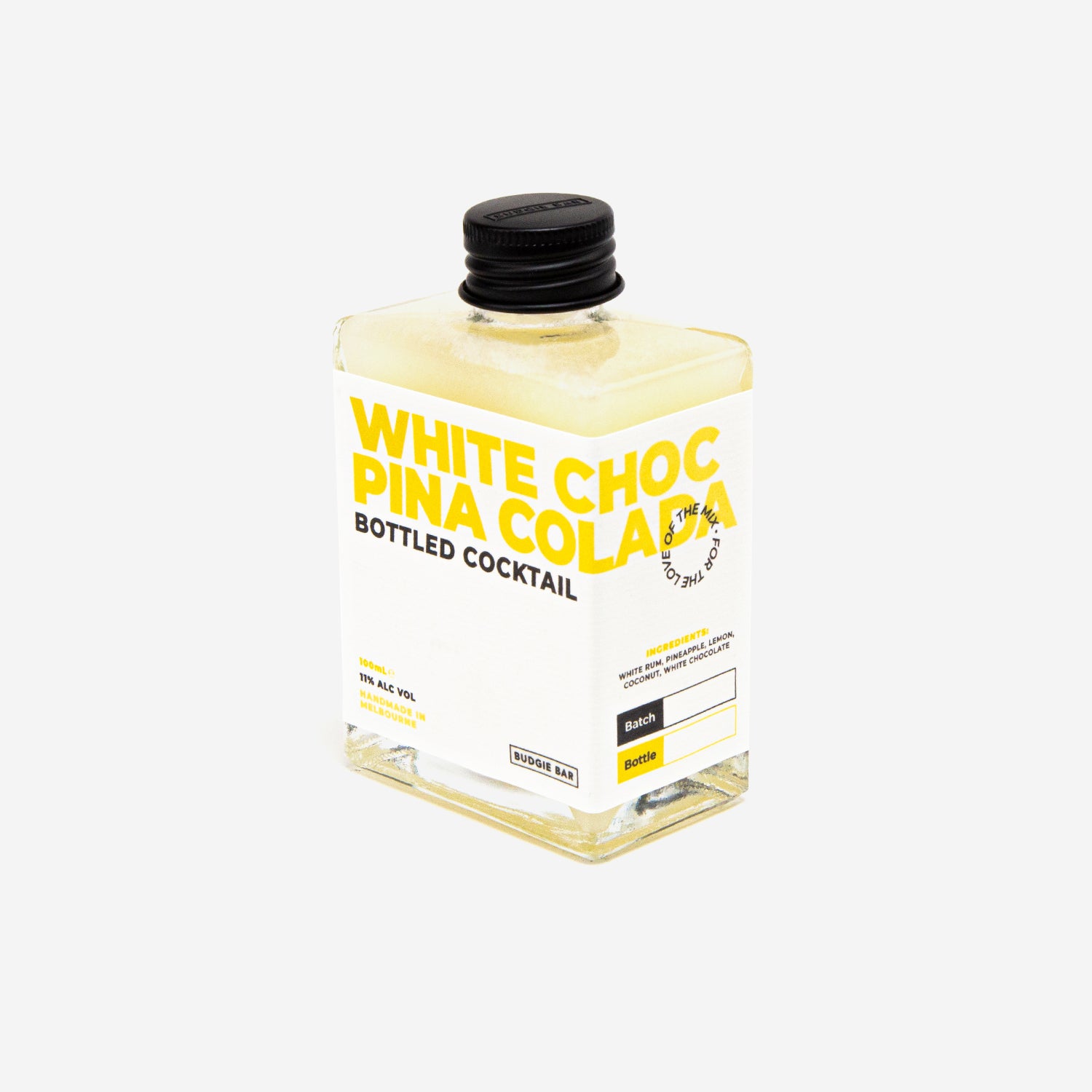 White Chocolate Pina Colada Bottled Cocktail